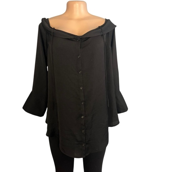 Free People Walk This Way Blouse in Black - Picture 3 of 10